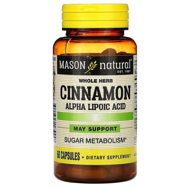 Mason Natural, Cinnamon Alpha Lipoic Acid, 60 Capsules on Productcaster.