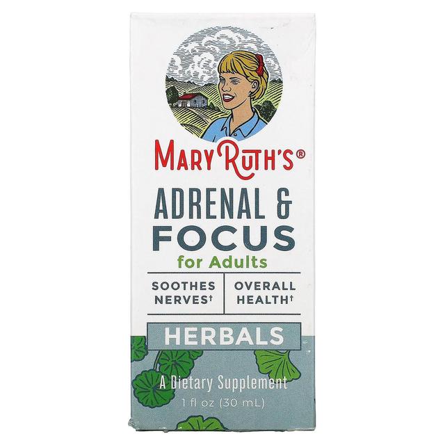 MaryRuth Organics, Herbals, Adrenal & Focus For Adults, 1 fl oz (30 ml) on Productcaster.