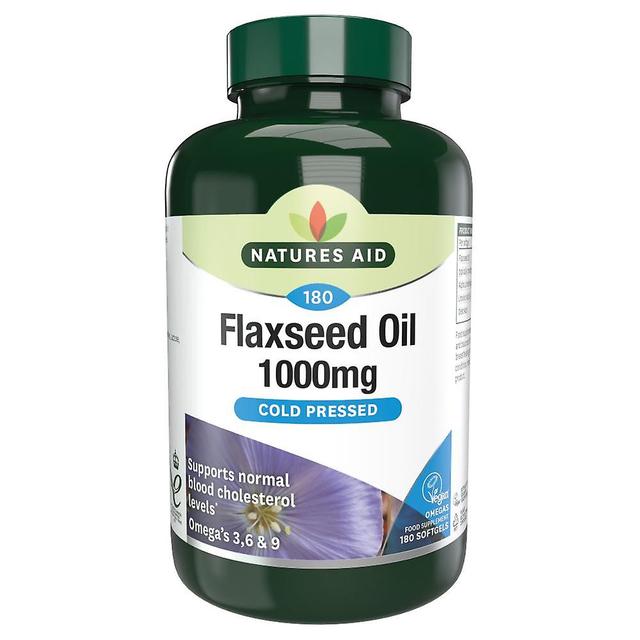 Natures aid flaxseed oil 1000mg cold pressed 180's on Productcaster.