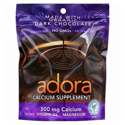 Adora Calcium Supplement Disk, Organic Dark Chocolate 30 Count (Pack of 3) on Productcaster.