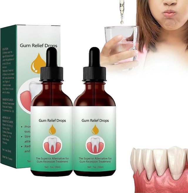 Mamusk Gum Regrowth Drops, 30ml Gum Restoration Drops, Repair Gum Regrowth For Receding Gum, Rejuvenate Your Gums With Ease 2Pcs on Productcaster.