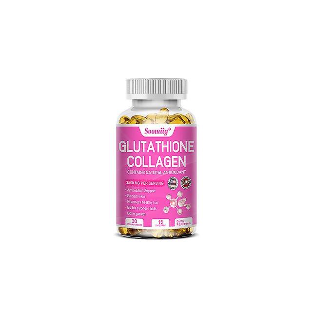 Visgaler Big Tea Glutathione Collagen Capsules Promote Hair Health Repair Whitening Dull Skin Eliminate Fine Lines Dark Spots Wrinkles 30 count-1 b... on Productcaster.