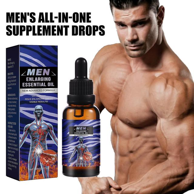 Men Enlarginh Essental Oil, Men's All-in-one Supplement Drops, Men Restorative Drops, Men Enlarging Essential Oils Gifts 1pcs on Productcaster.