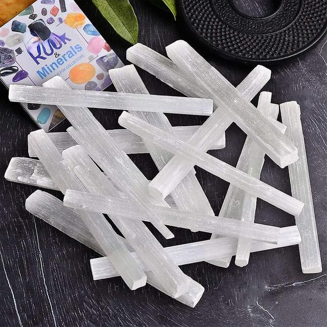 Dinoply 500g Seleniet Sticks Bulk Crystal Wands Voor Reiki Chakra Healing Good Vibes Bescherming Grids Positieve Energie Appr 20-30 Stuks 500 g (1,... on Productcaster.