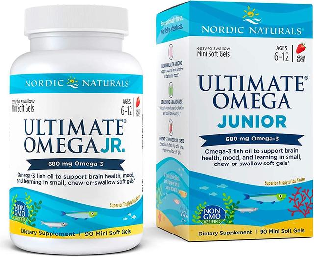 Nordic Naturals Ultimate Omega-3 Juniour 680mg 90 Mini Softgels (Strawberry) on Productcaster.