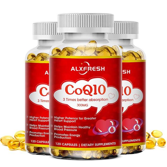 Tib 3x Organic Ultra High Absorption Coq10 Coenzyme Q10 Promotes Cardiovascular&heart Health Provides Energy Vitamins Health Food 3 Bottle COQ10 12... on Productcaster.