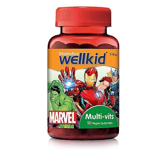 Vitabiotics Wellkid Marvel Multi-Vits 50 Gummies suplemento sabor morango on Productcaster.