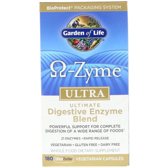 Garden of Life Ogród Życia, O-Zyme, Ultra, Ultimate Digestive Enzyme Blend, 180 UltraZorbe V on Productcaster.