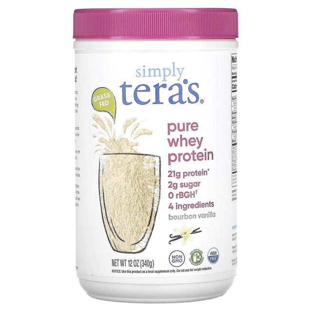 Tera's Whey Teras Whey, mit Gras gefüttert, Simply Pure Whey Protein, Bourbon Vanille, 12 oz (340 g) on Productcaster.