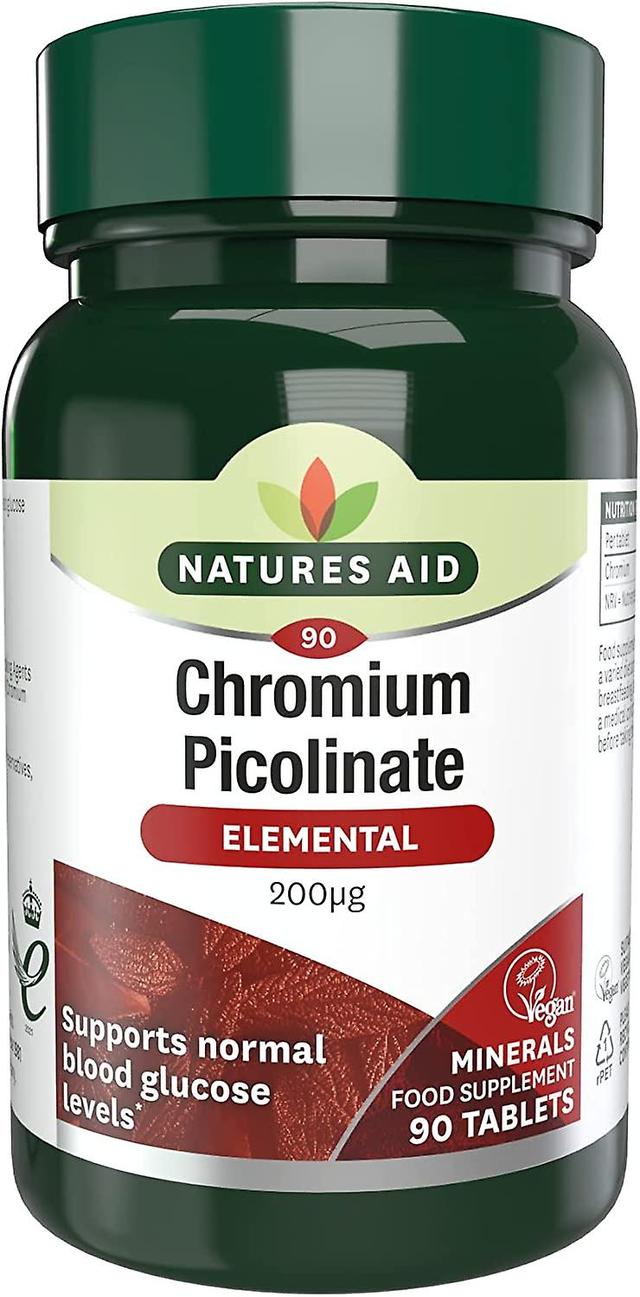 Natures Aid Chromium Picolinate 200ug elemental, 90 Tablets on Productcaster.