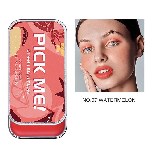 3 In 1 Blush Cream Multipurpose Lipstick Eyeshadow Cheek High Pigmented Lipstick Eyeshadow Blusher 07 on Productcaster.