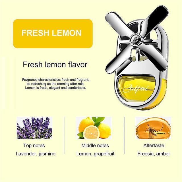 Clloio 1~5pcs Car Aromatherapy Air Freshener Rotating Propeller Air Outlet Fragrance Lemon single pack on Productcaster.