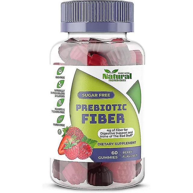 Suplemento dietético vegano, Fiber Prebiotic Gummies Sugar Free, Keto Friendly - Limpeza do intestino - Suporte de regularidade de saúde digestiva ... on Productcaster.