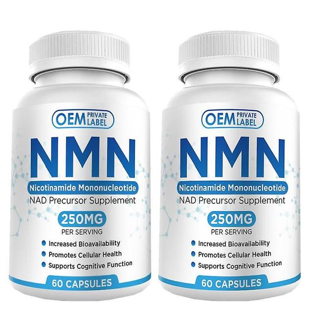 2x Nmn Nicotinamide Mononucleotide 250mg 60 Capsules Anti-aging on Productcaster.