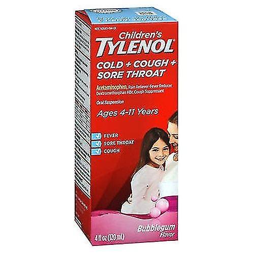 Children'S Cold + Cough + Sore Throat Oral Suspension Bubble Gum, 4 Oz (Pack of 1) on Productcaster.