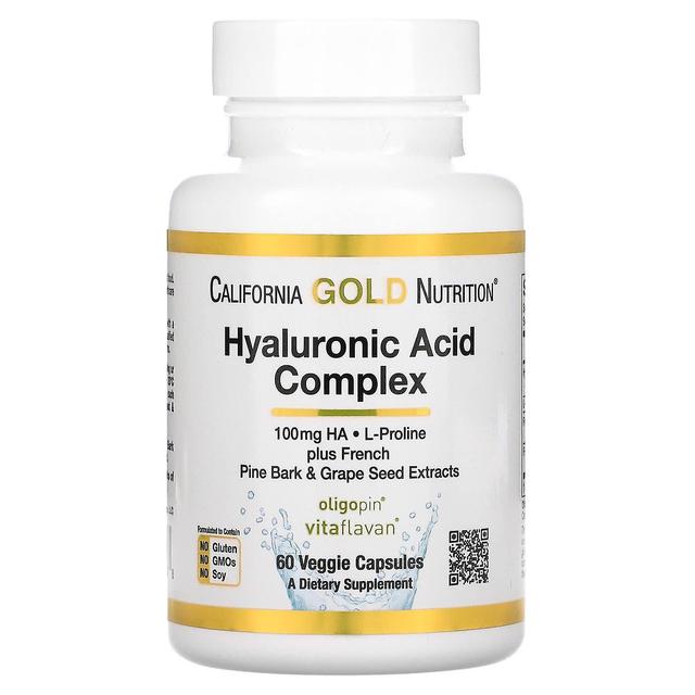 California Gold Nutrition, Hyaluronic Acid Complex, 60 Veggie Capsules on Productcaster.