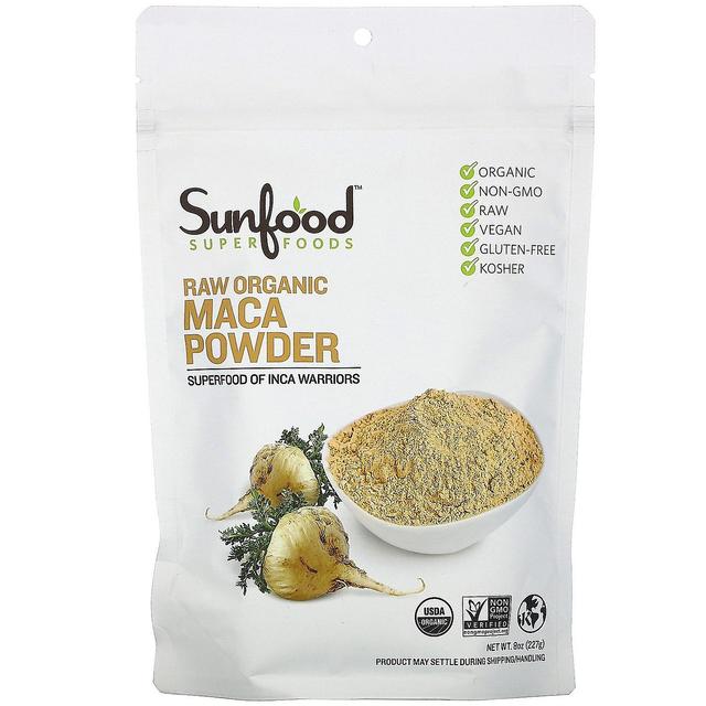 Sunfood Frutos de sol, Superalimentos, Maca Crua Orgânica em Pó, 8 oz (227 g) on Productcaster.