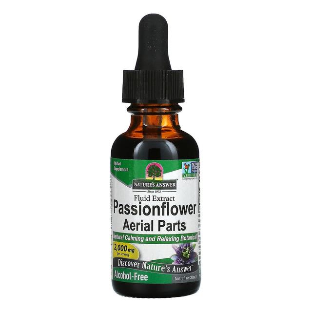 Nature's Answer, Passionflower Aerial Parts, Fluid Extract, Alcohol-Free, 2,000 mg, 1 fl oz (30 ml) on Productcaster.