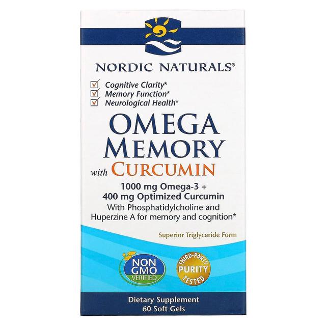 Nordic Naturals, Omega Memory with Curcumin, 500 mg, 60 Soft Gels on Productcaster.