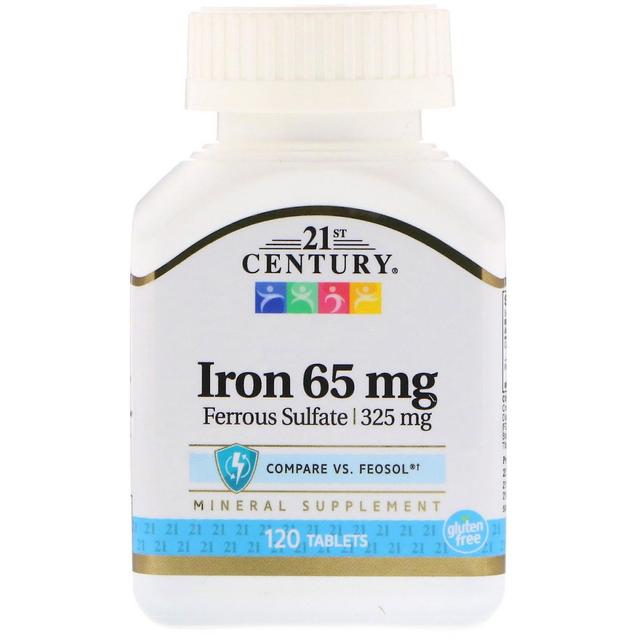 21st Century, Iron, 65 mg, 120 Tablets on Productcaster.