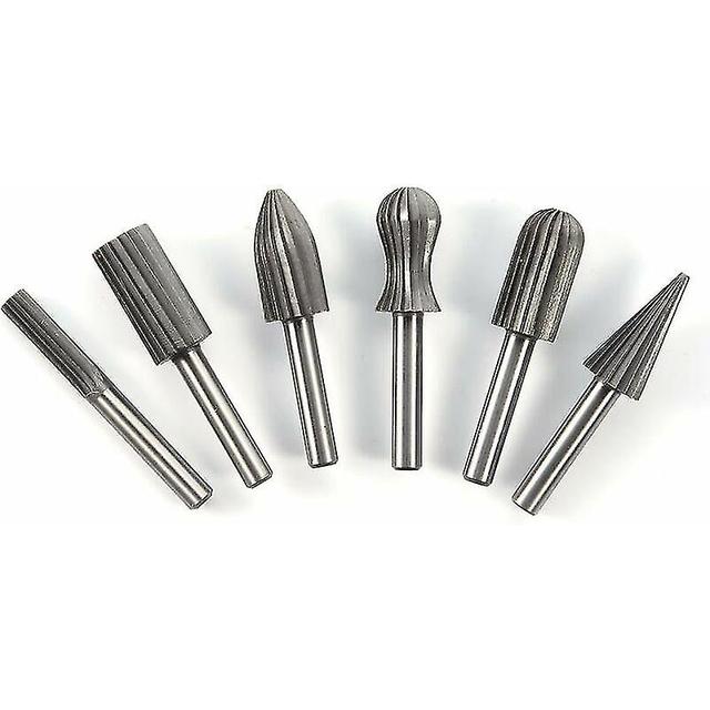 Lot de 6 fraises rotatives pour meuleuse - Tige ronde de 6 mm - Outils de sculpture du bois on Productcaster.