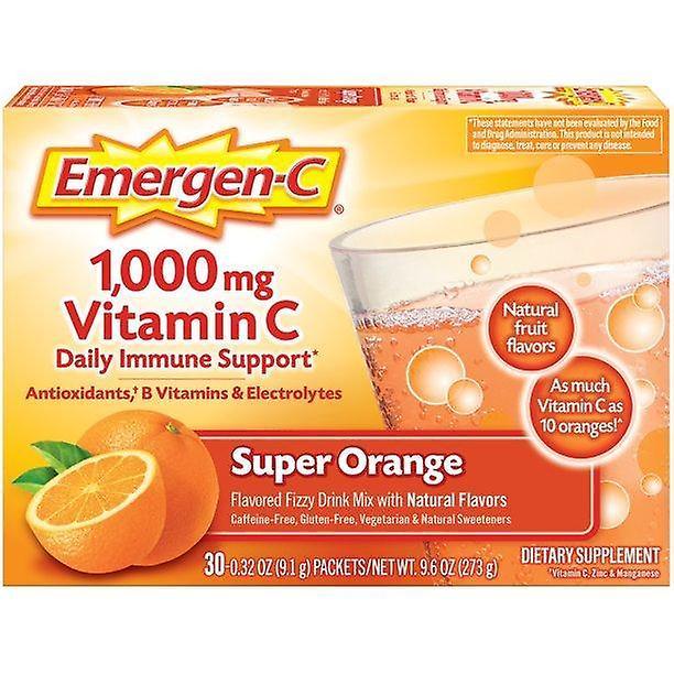 Emergen-c 1000mg vitamin c powder, super orange flavor - 30 count/1 month supply on Productcaster.