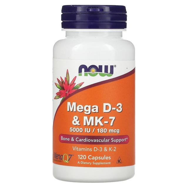 NOW Foods, Mega D-3 & MK-7, 120 Capsules on Productcaster.