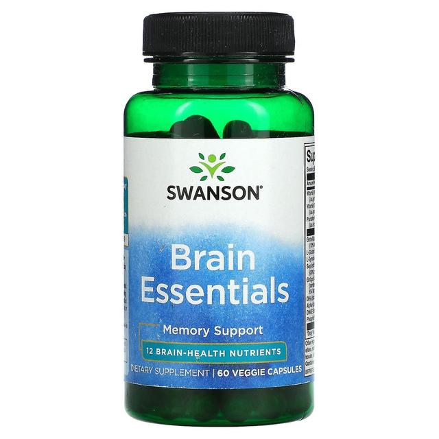 Swanson, Brain Essentials, 60 Veggie Capsules on Productcaster.