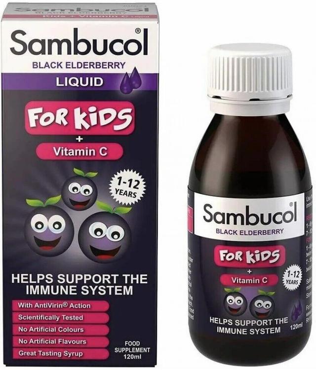 120 ml di estratto liquido di sambuco nero per bambini. Scade a gennaio 2026 1PCS on Productcaster.