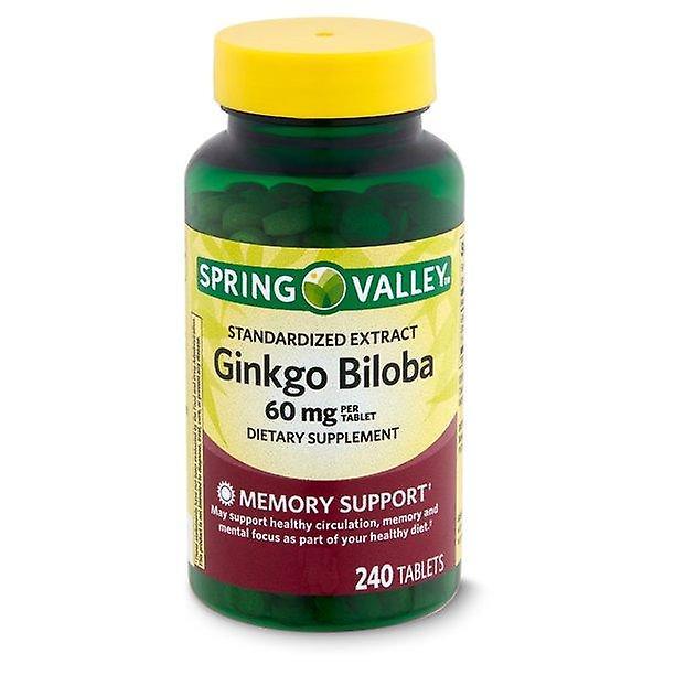 Spring valley standardized extract ginkgo biloba dietary supplement, 60 mg, 240 count on Productcaster.