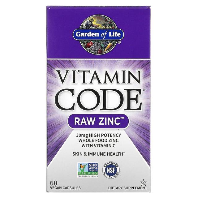 Garden of Life, Vitamin Code, RAW Zinc, 60 Vegan Capsules on Productcaster.