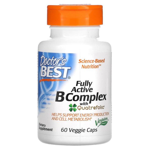 Doctor's Best, Fully Active B Complex with Quatrefolic, 60 Veggie Caps on Productcaster.