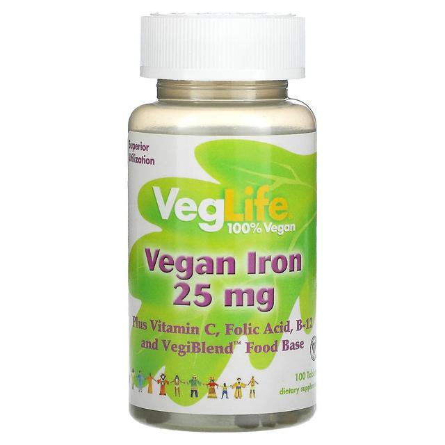 VegLife, Vegansk jern, 25 mg, 100 tabletter on Productcaster.