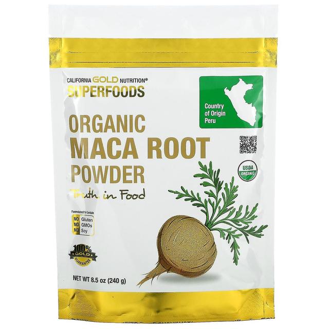 California Gold Nutrition, SUPERFOODS, ekologiskt Maca-rotpulver, 8.5 oz (240 g) on Productcaster.