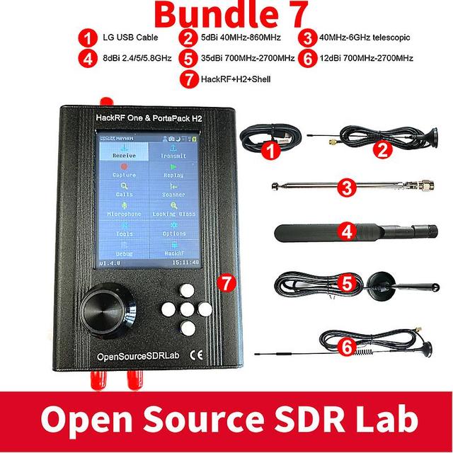 Bimirth New Assembled Hackrf Portapack H2 Hackrf One 1mhz To 6ghz Sdr With Mayhem 1.8.0firmware Flashed Bundle 7 on Productcaster.