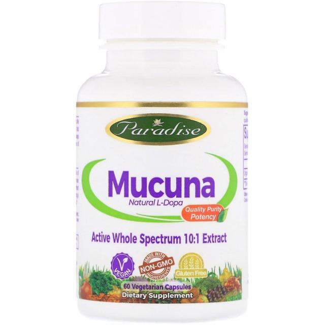 Paradise Herbs, Mucuna, 60 Vegetarian Capsules on Productcaster.