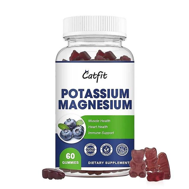 Venalisa Catfit Potassium Magnesium Capsules Cardiovascular Cellular Immune Health Sleep Quality Electrolyte Balance Muscle Cramps Diet 60pcs on Productcaster.