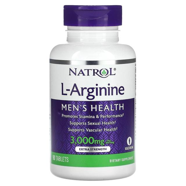 Natrol, L-arginin, Extra styrka, 1,000 mg, 90 tabletter on Productcaster.