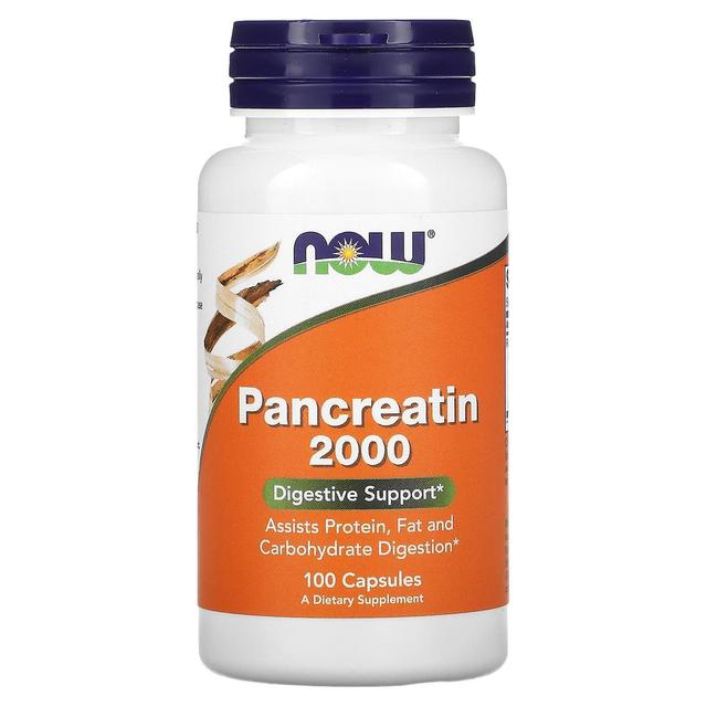 NOW Foods, Pancreatin 2000, 100 Capsules on Productcaster.