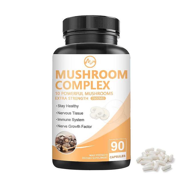 Huamade Minch Mushroom Complex kapslar 2600mg förbättrar immunsystemet och energitillskott Kognitiv funktion Lindra ångest 90 Pcs on Productcaster.