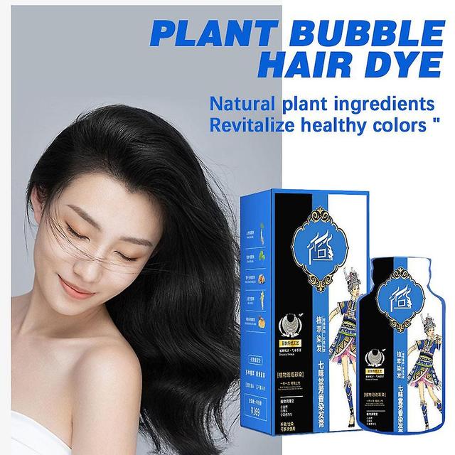 10x 30ml Bagged Bubble Hair Dyeing Agent Hair Dyeing Cream Plant Formula Natural black on Productcaster.