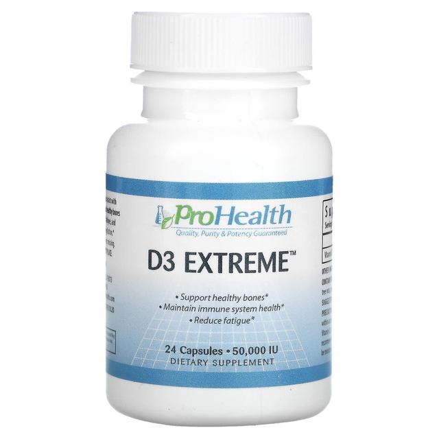 ProHealth Longevity, D3 Extreme, 50,000 IU, 24 Capsules on Productcaster.