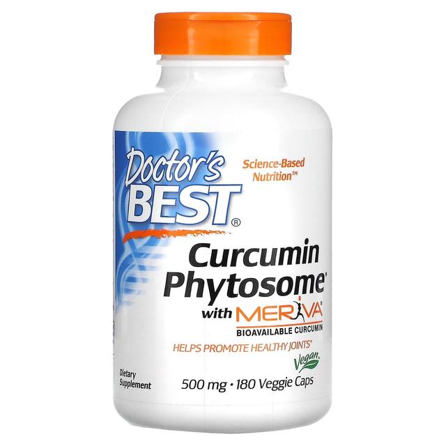 Doctor's Best, Curcumin Phytosome with Meriva, 500 mg, 180 Veggie Caps on Productcaster.