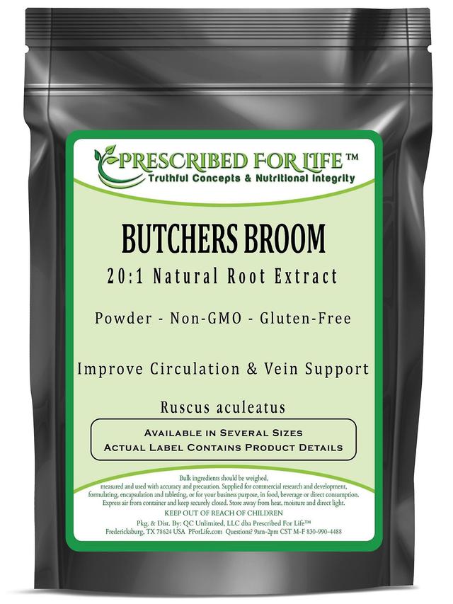 Prescribed For Life Vassoura dos carniceiros - extrato natural do pó da raiz 20:1 (aculeatus de Ruscus) 12 oz (340 g) on Productcaster.