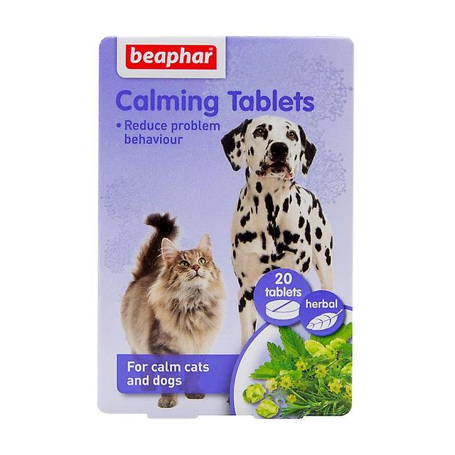 Beaphar - No Stress - Valerian Calming Tablets For Dogs And Cats - Natural Plant Extracts - Reduces Stress & Behavioral Problems Without Addiction Or on Productcaster.