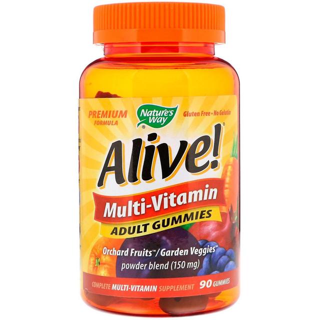 Nature's Way, Alive! Multi-Vitamin, Erwachsene Gummis, Fruchtaromen, 90 Gummies on Productcaster.