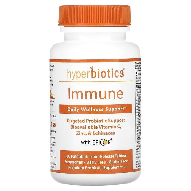 Hyperbiotics, Immune, Daily Wellness Support, 60 Time-Release Tablets on Productcaster.