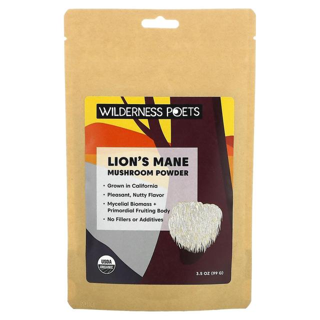 Wilderness Poets LLC, Organic Lions Mane Mushroom Powder, 3.5 oz (99 g) on Productcaster.