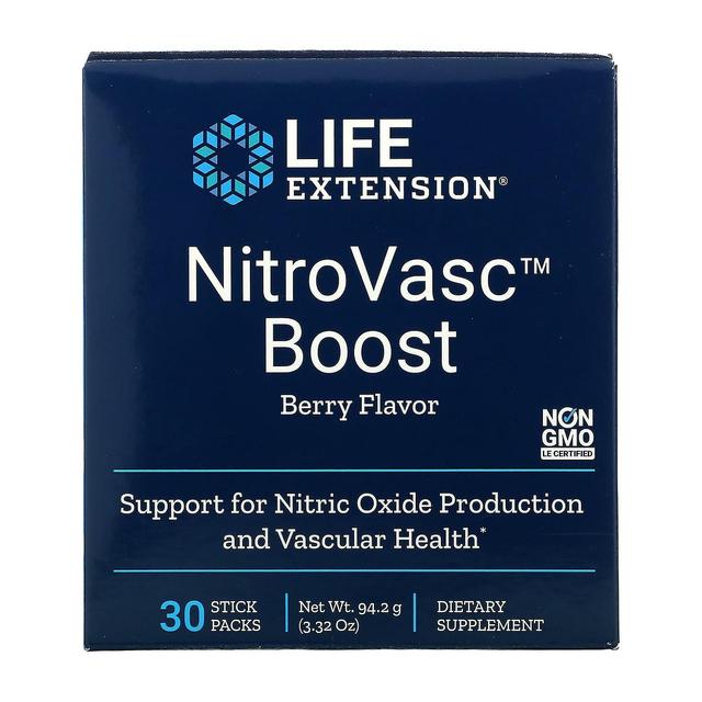 Life Extension, NitroVasc Boost, Berry Flavor, 30 Stick Packs on Productcaster.