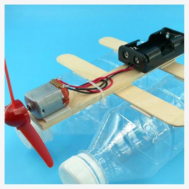 Wooden Assembled Ship Toys Kindergarten Ship Teaching Model Electric Power Helicopter Model Wind Speed Boat on Productcaster.